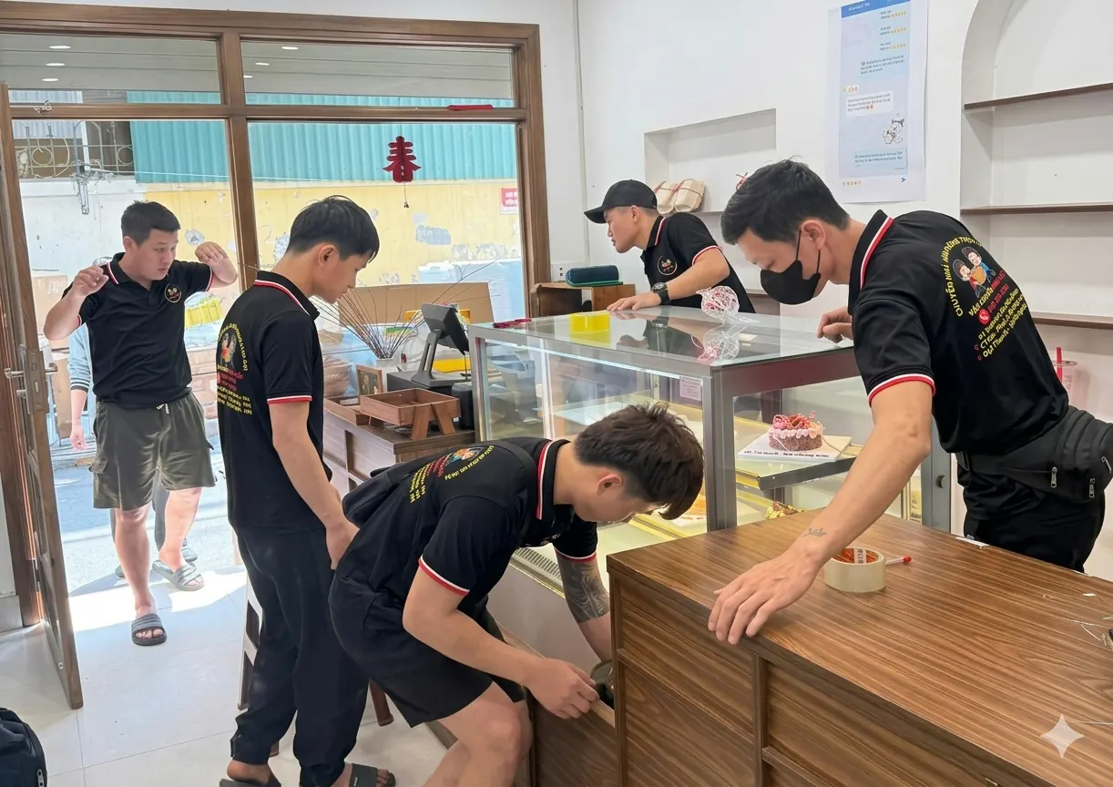 Tháo lắp quầy kệ khi chuyển showroom Hà Nội
